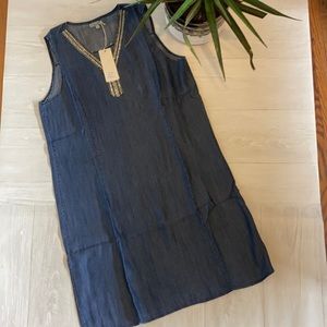 NWT Lina Tomei Made in Italy Denim Dress